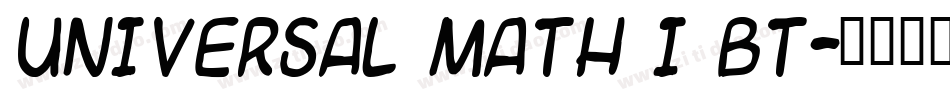 Universal Math I BT字体转换